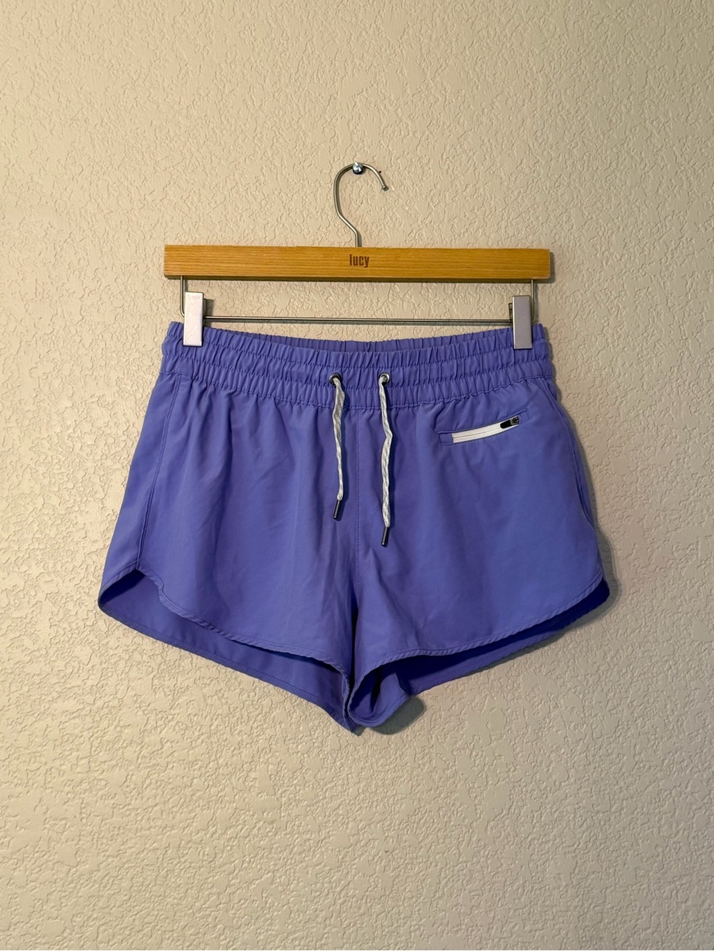 Vuori Lavender Athletic Shorts with White Trim